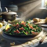 Acelgas salteadas con jamón: receta fácil y deliciosa